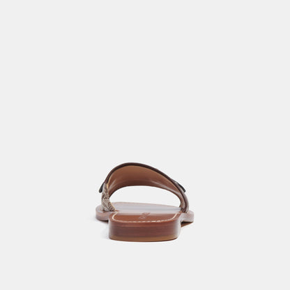 CI202-Ina Sandal In Signature Jacquard-Maple/Oak