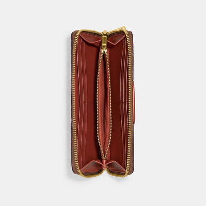 Slim Accordion Zip Wallet In Signature Canvas - COACH Saudi Arabia Official Site