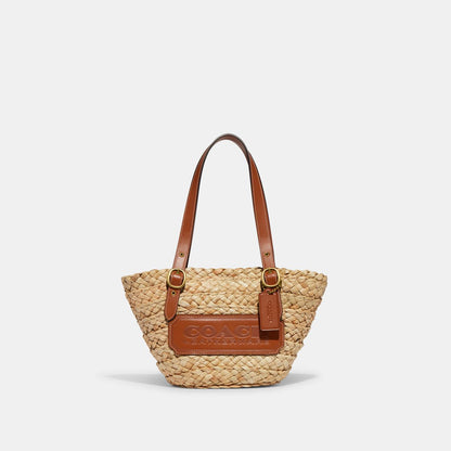 cj638-Structured Tote 16-B4/Natural/Burnished Amber