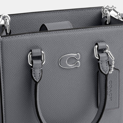CJ795-Tote 16 With Signature Canvas-Grey Blue