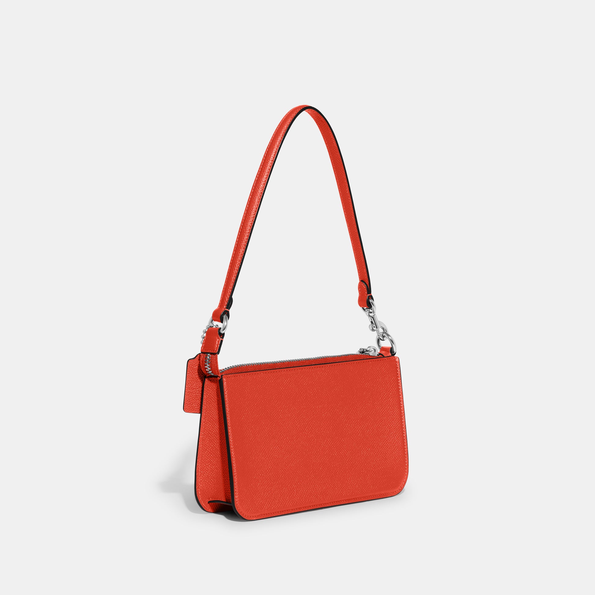 CJ797-Pouch Bag With Signature Canvas Interior-Sun Orange