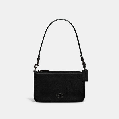 CJ797-Pouch Bag With Signature Canvas Interior-Black