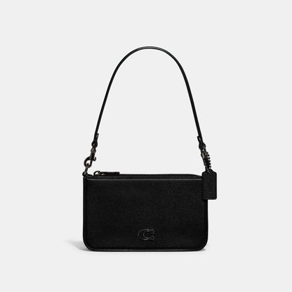 cj797-Pouch Bag With Signature Canvas Interior-Black
