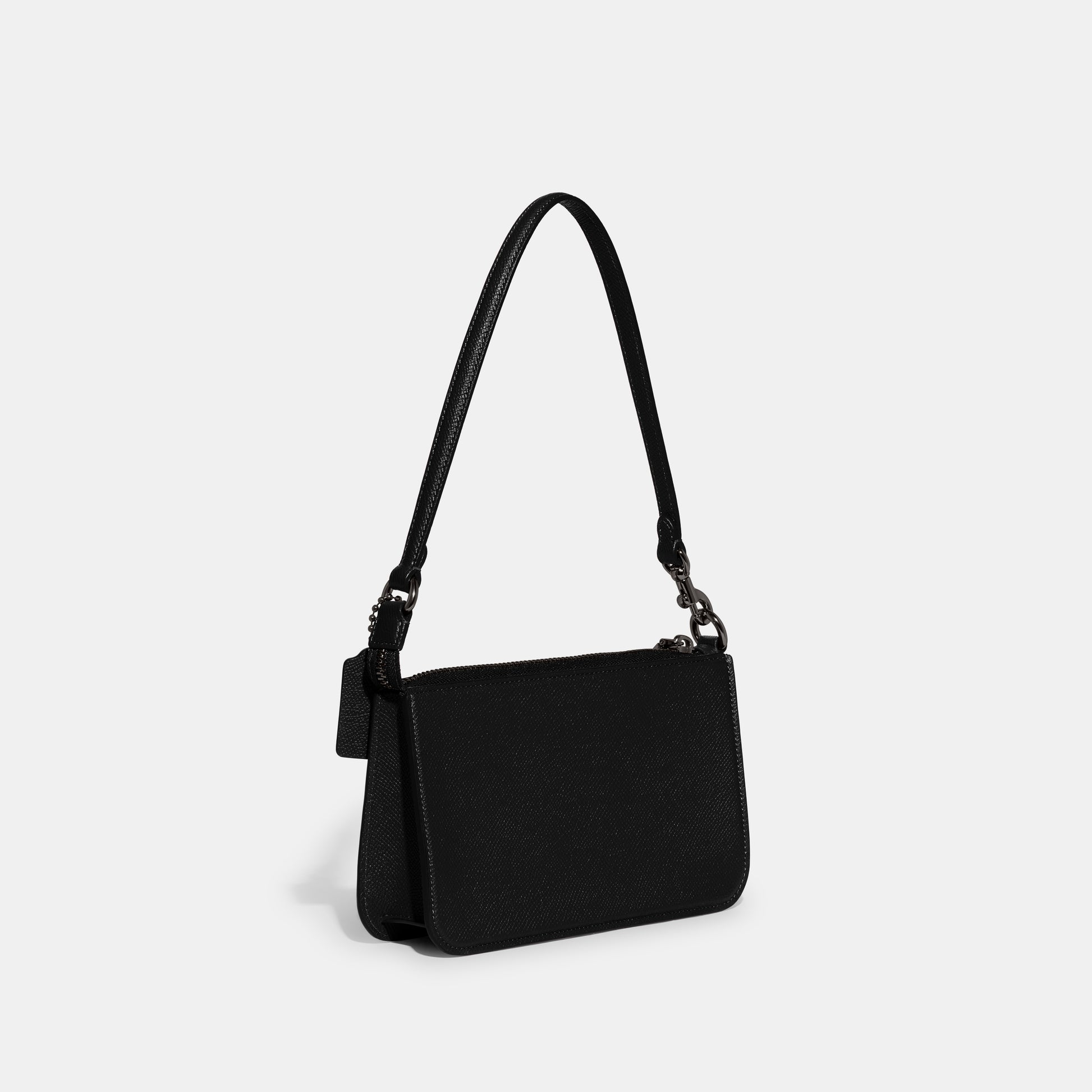 CJ797-Pouch Bag With Signature Canvas Interior-Black