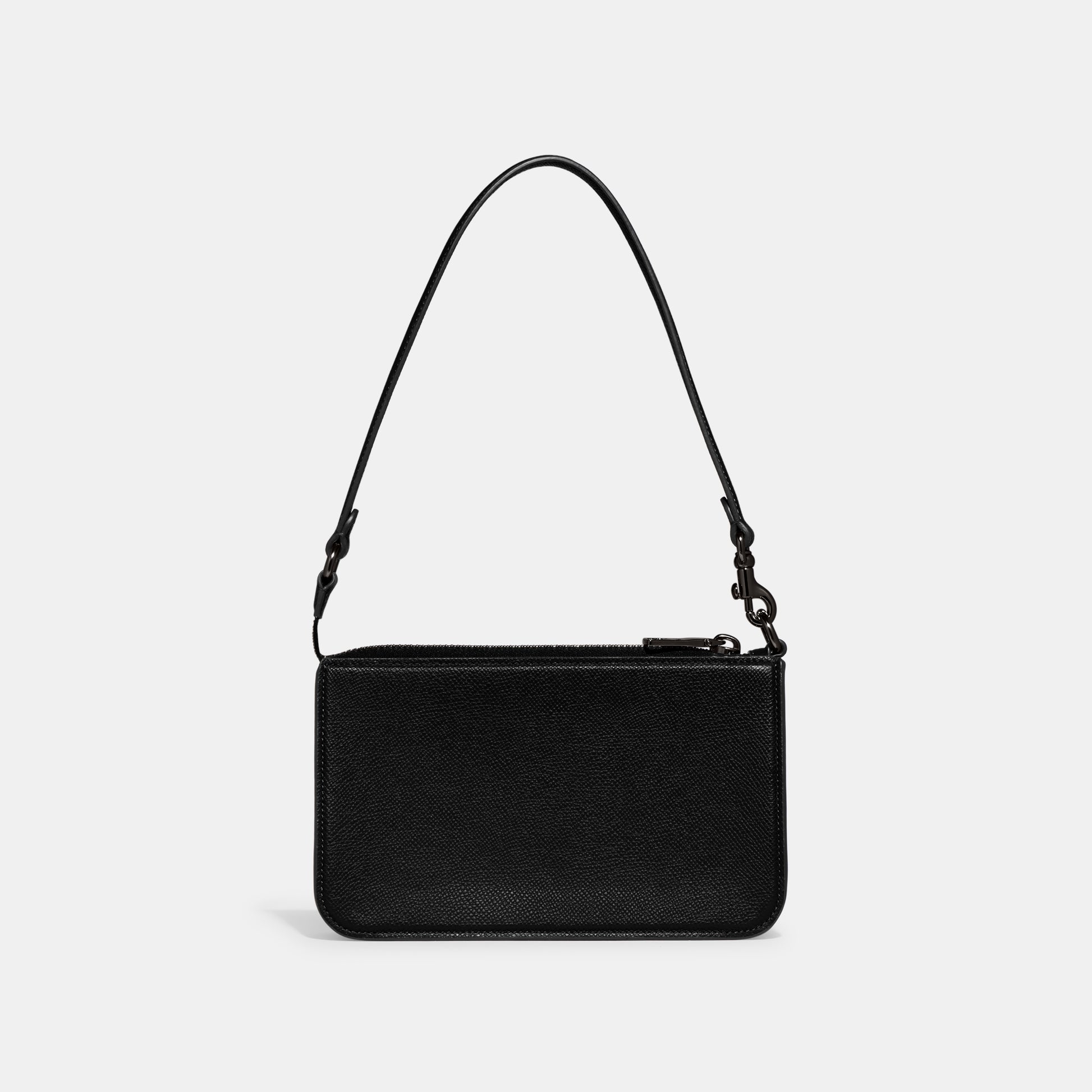 CJ797-Pouch Bag With Signature Canvas Interior-Black