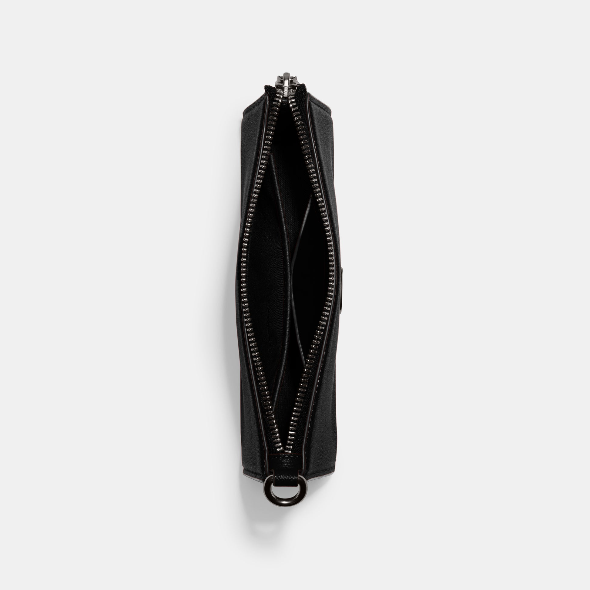 CJ797-Pouch Bag With Signature Canvas Interior-Black