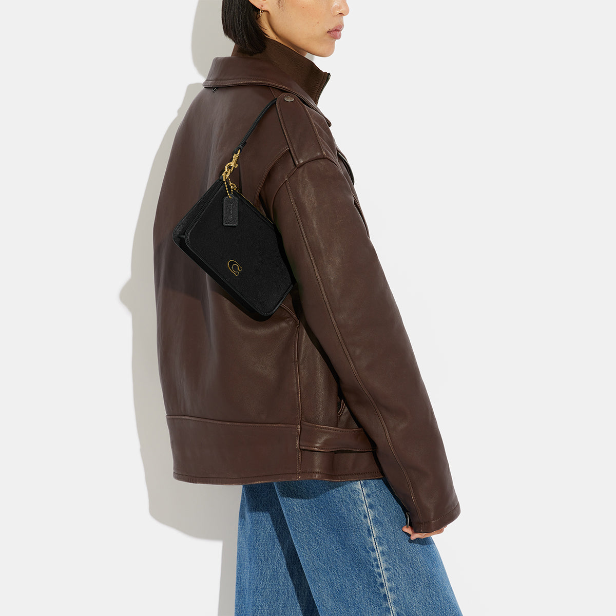 cj797-Pouch Bag With Signature Canvas Interior