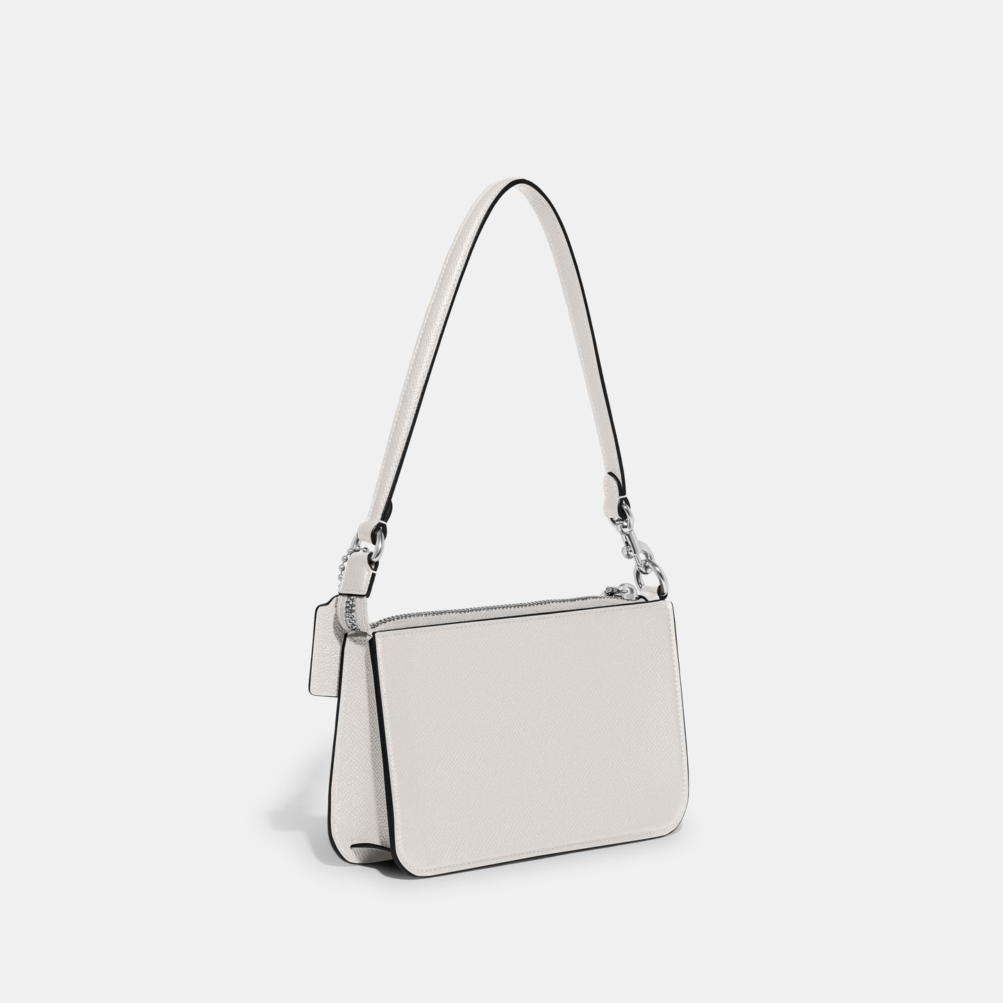 CJ797-Pouch Bag With Signature Canvas Interior-Chalk
