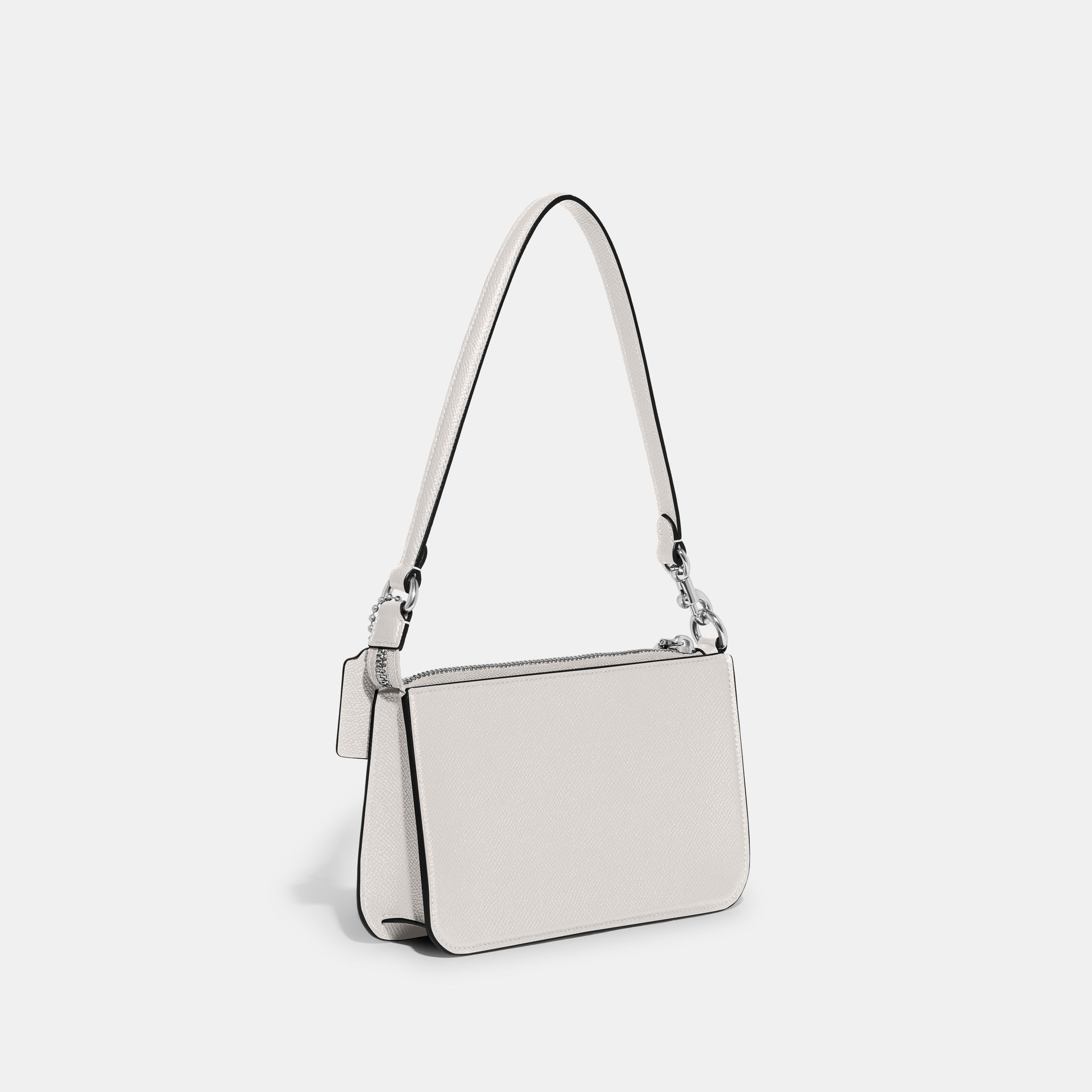 CJ797-Pouch Bag With Signature Canvas Interior-Chalk