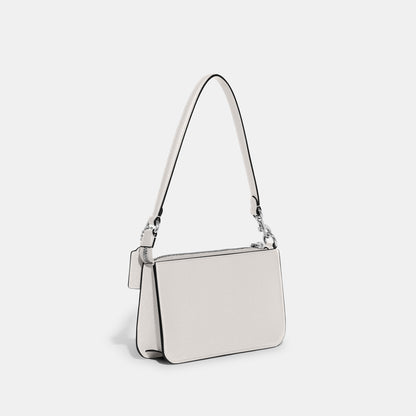 CJ797-Pouch Bag With Signature Canvas Interior-Chalk