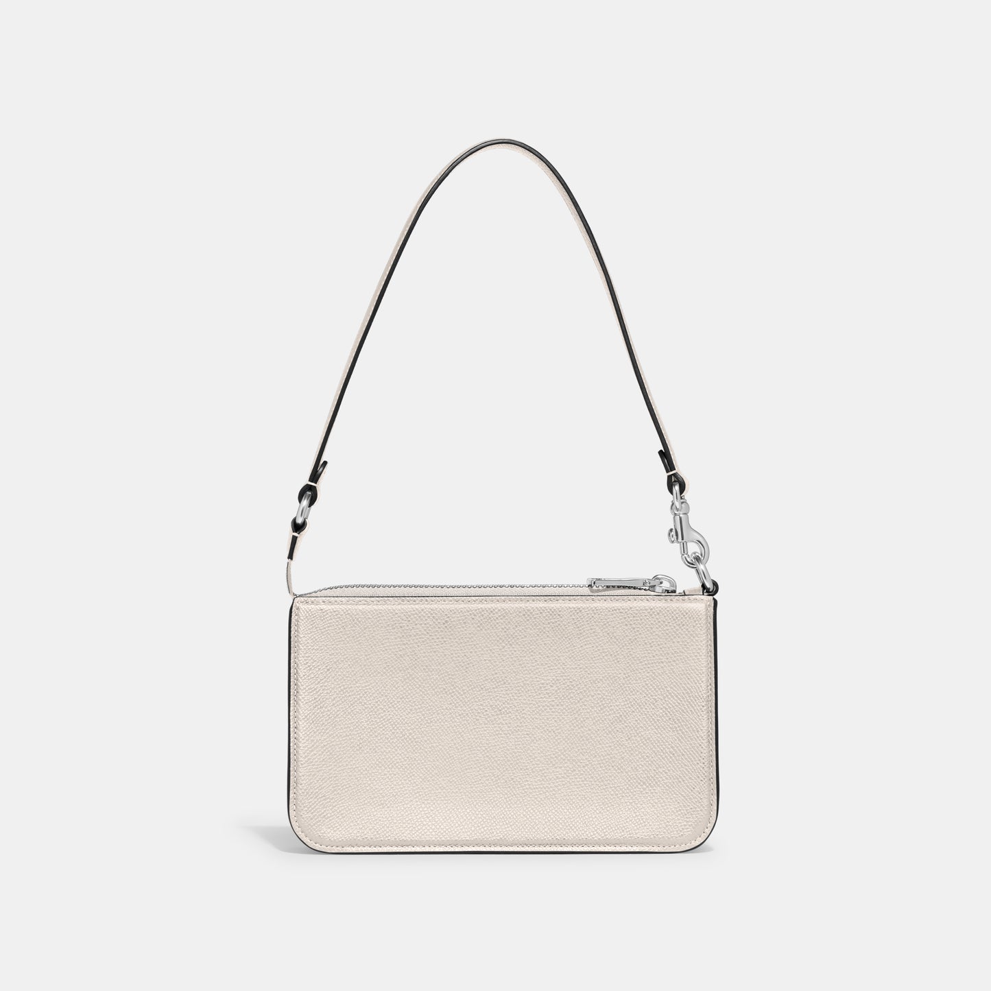 CJ797-Pouch Bag With Signature Canvas Interior-Chalk