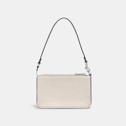 CJ797-Pouch Bag With Signature Canvas Interior-Chalk