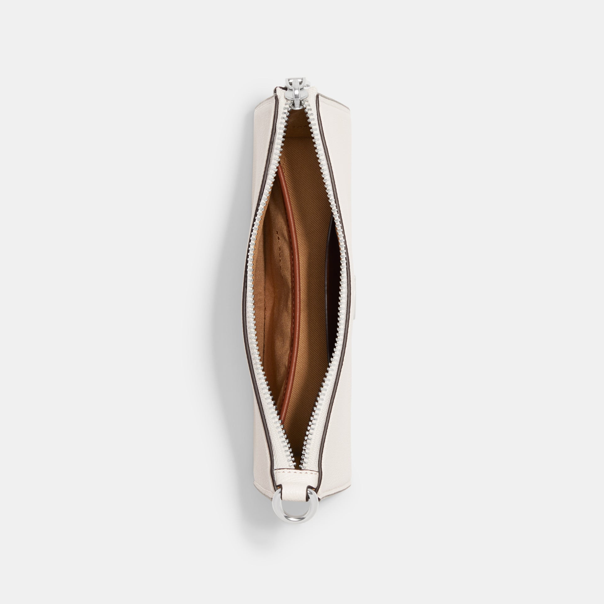 CJ797-Pouch Bag With Signature Canvas Interior-Chalk