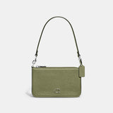 CJ797-Pouch Bag With Signature Canvas Interior-MOSS