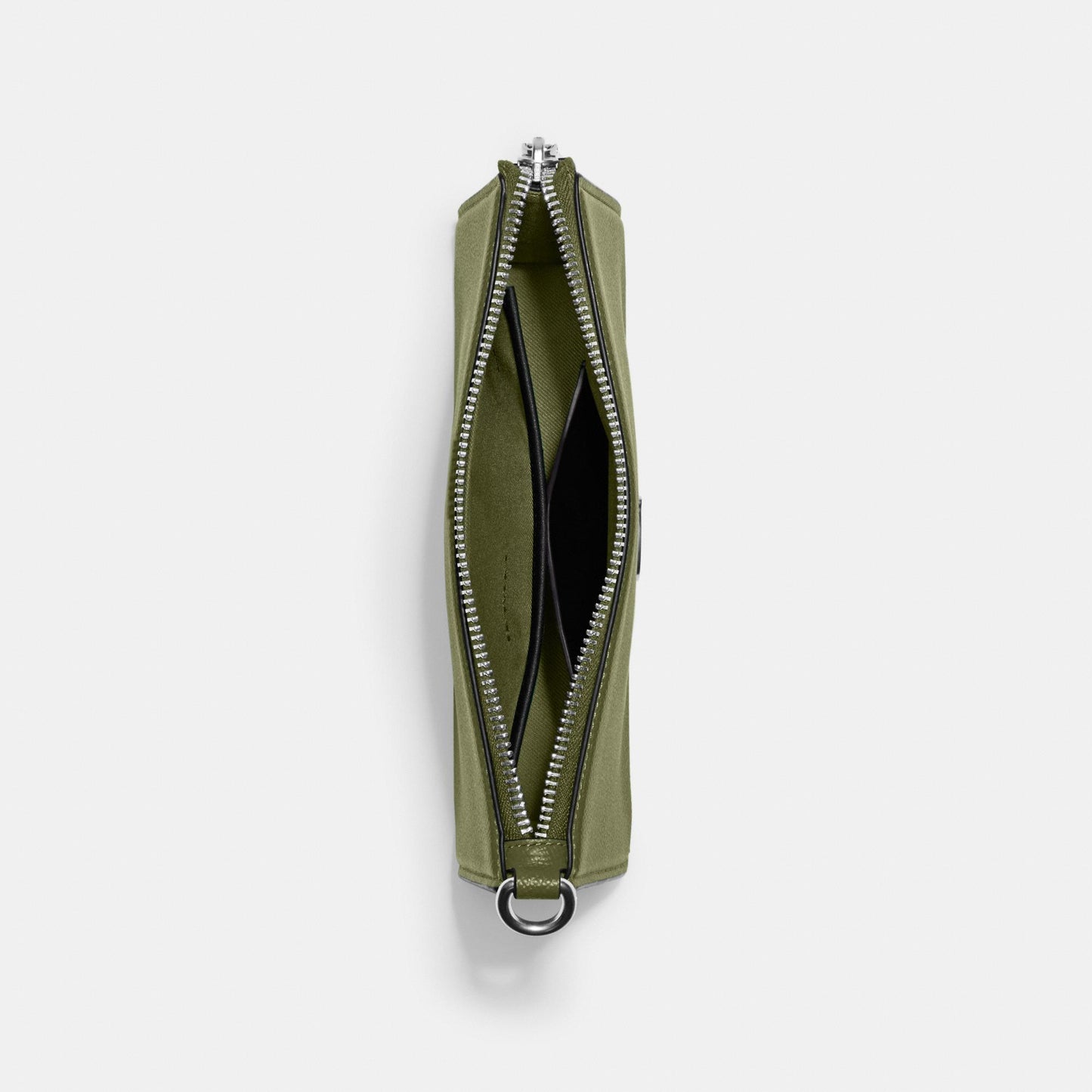 CJ797-Pouch Bag With Signature Canvas Interior-Moss