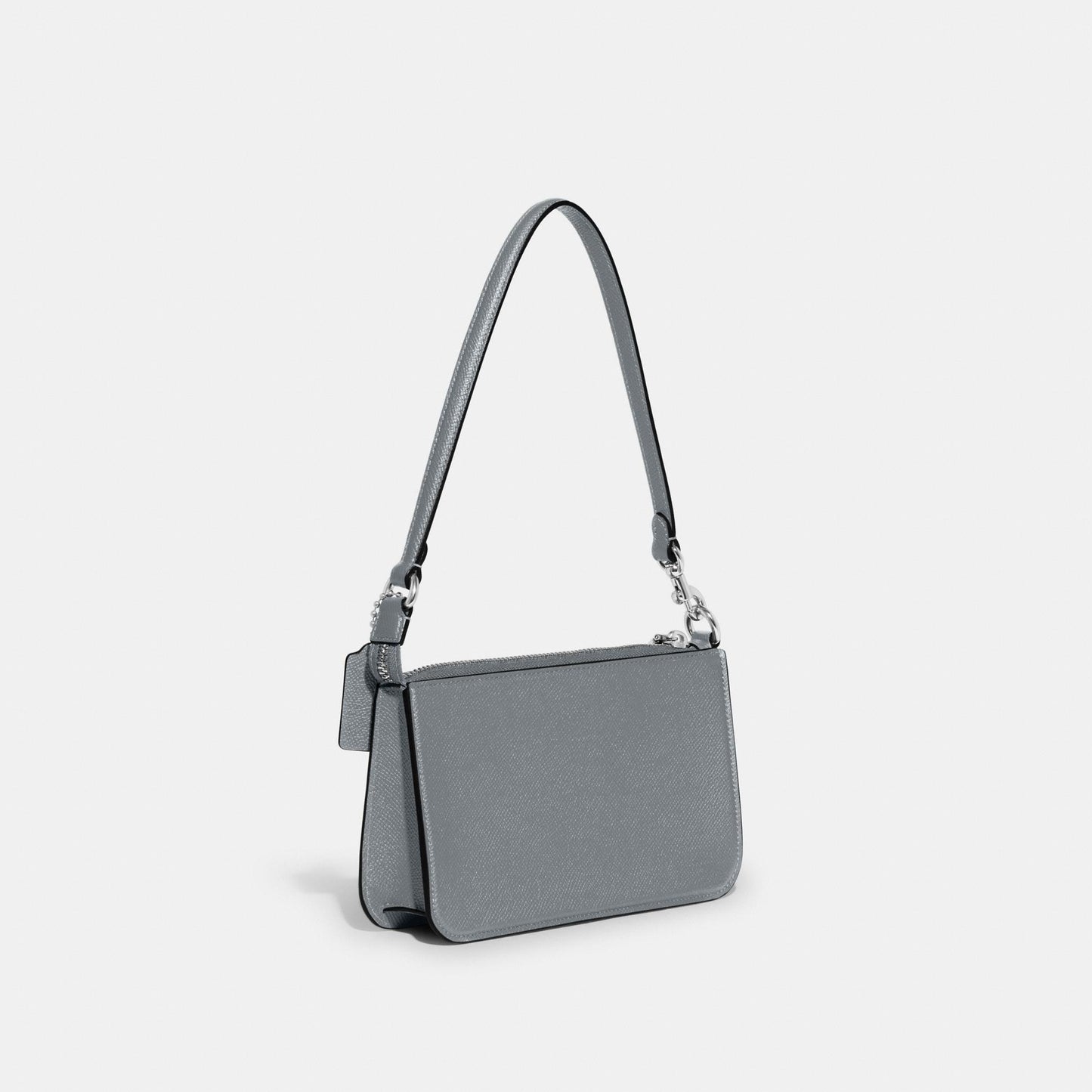 CJ797-Pouch Bag With Signature Canvas Interior-Grey Blue
