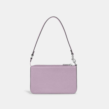 CJ797-Pouch Bag With Signature Canvas Interior-Soft Purple