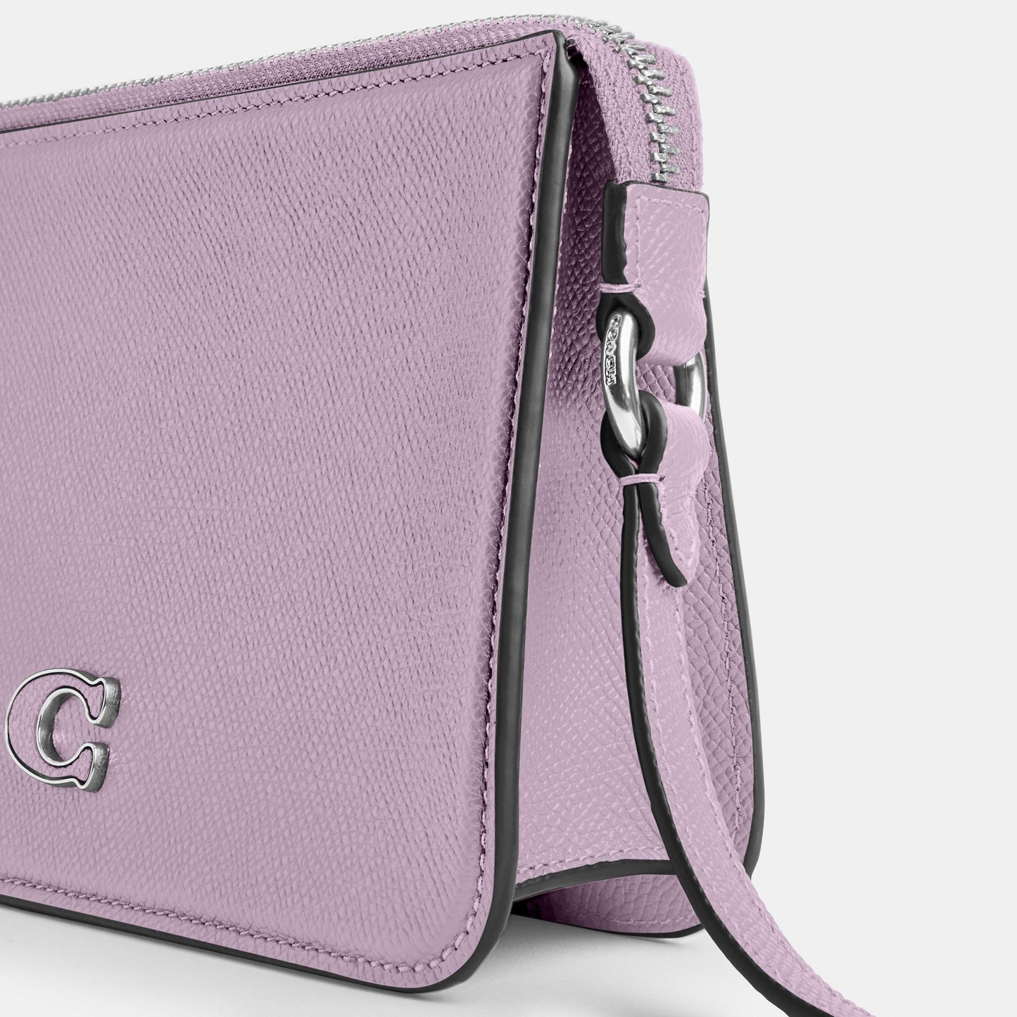 CJ797-Pouch Bag With Signature Canvas Interior-Soft Purple