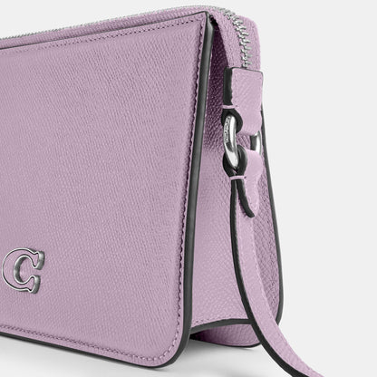 CJ797-Pouch Bag With Signature Canvas Interior-Soft Purple