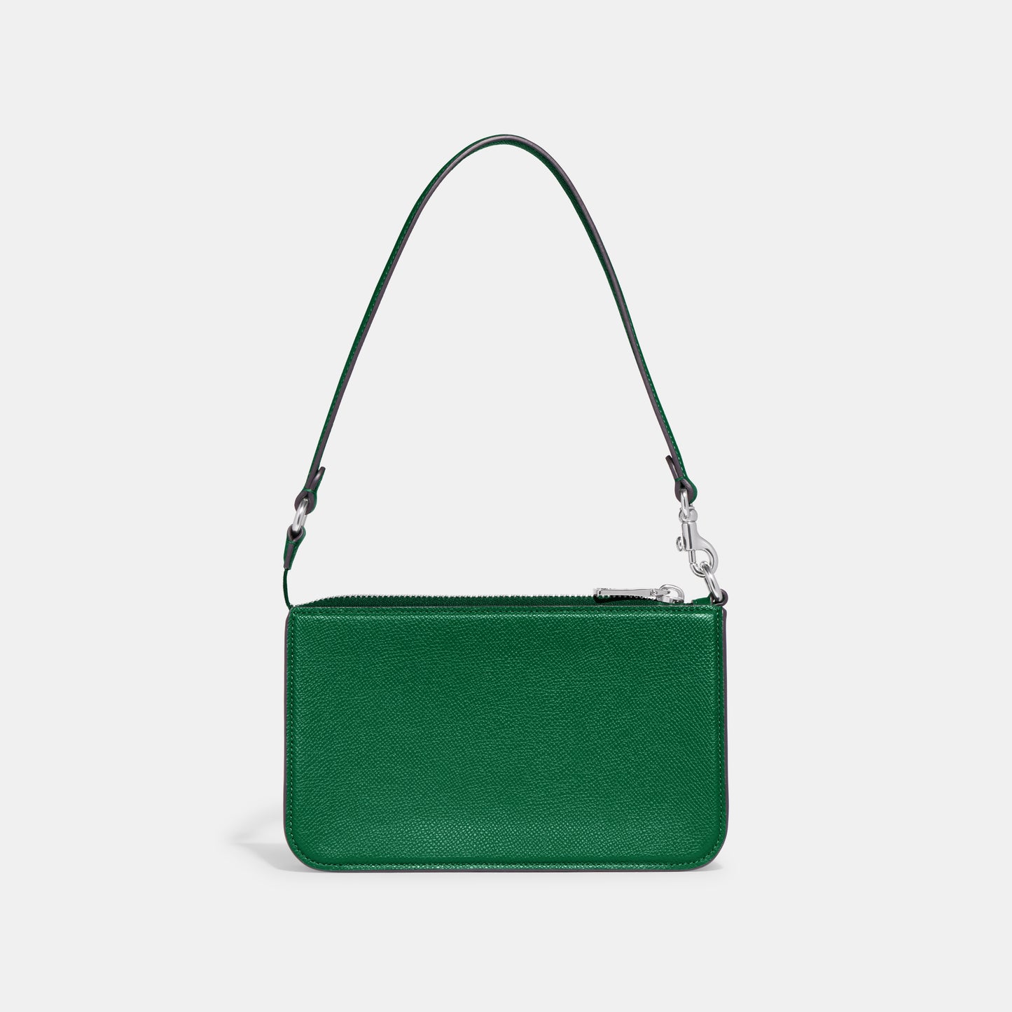 CJ797-Pouch Bag With Signature Canvas Interior-Green