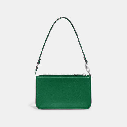 CJ797-Pouch Bag With Signature Canvas Interior-Green
