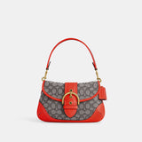 CJ814-Soho Bag In Signature Jacquard-B4/SUN ORANGE