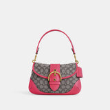 CJ814-Soho Bag In Signature Jacquard-B4/Petunia