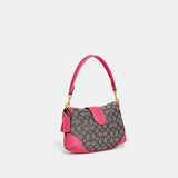 CJ814-Soho Bag In Signature Jacquard-B4/Petunia