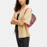 CJ814-Soho Bag In Signature Jacquard-B4/Petunia