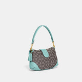 CJ814-Soho Bag In Signature Jacquard-B4/Faded Blue