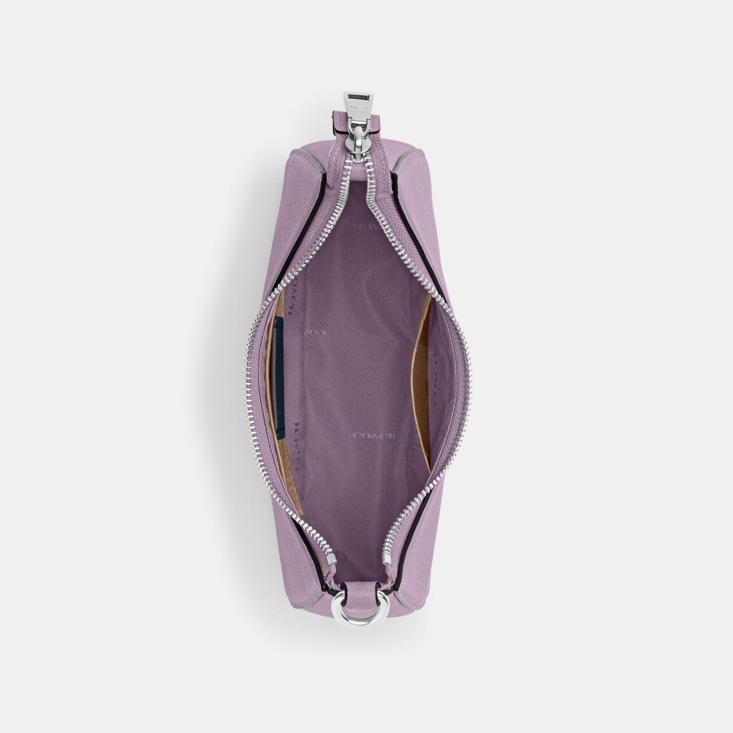 CJ842-Hobo Crossbody With Signature Canvas-Soft Purple