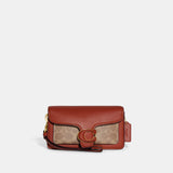 CK025-Tabby Wristlet In Signature Canvas-B4/Tan Rust