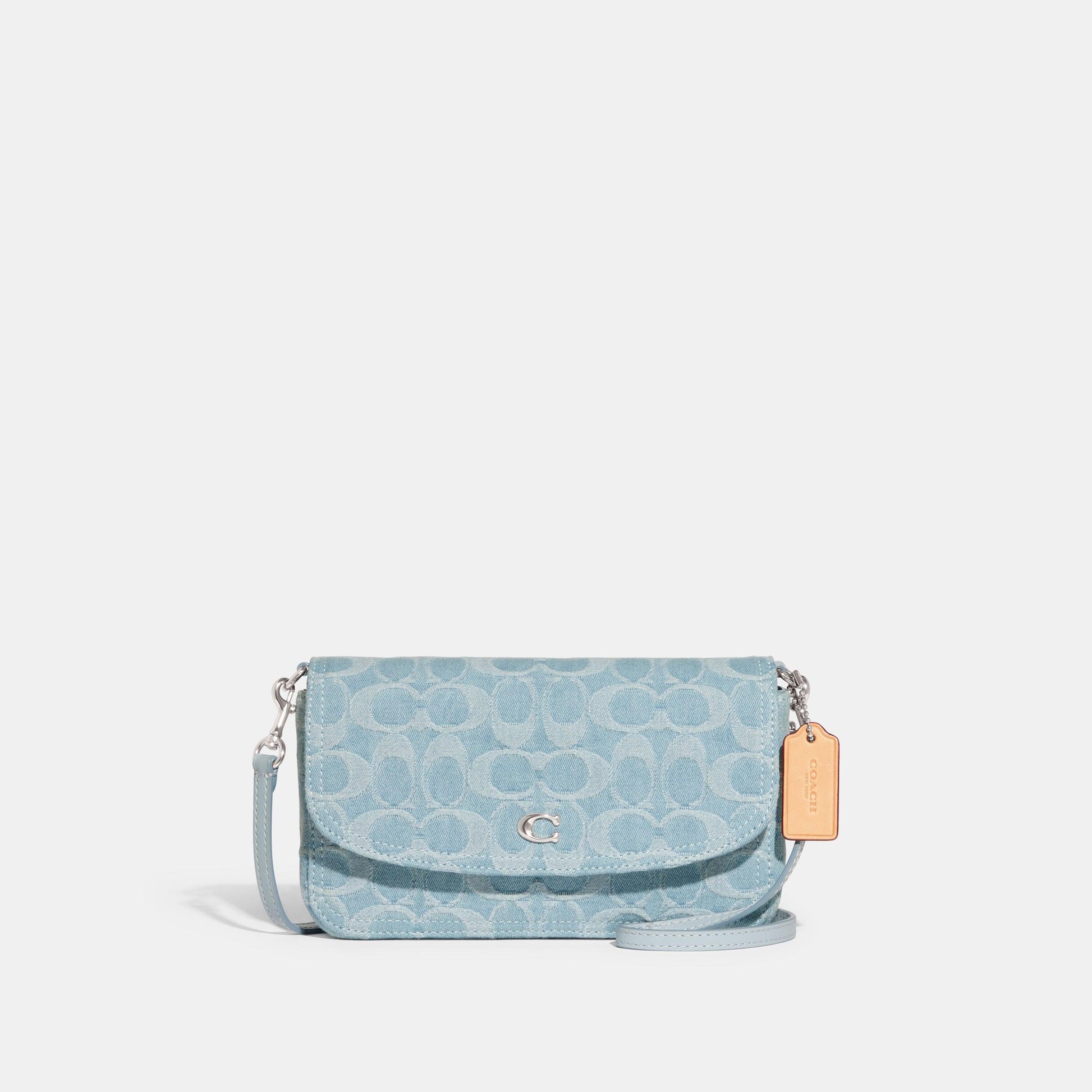 Hayden Crossbody In Signature Denim-CK372-Lh/Pale Blue