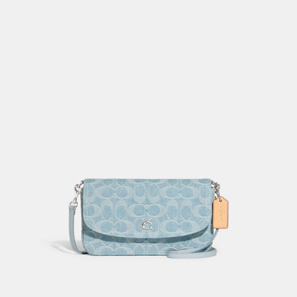 Hayden Crossbody In Signature Denim-CK372-Lh/Pale Blue