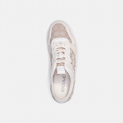 CK466-C201 Sneaker In Signature Jacquard-Chalk/Stone