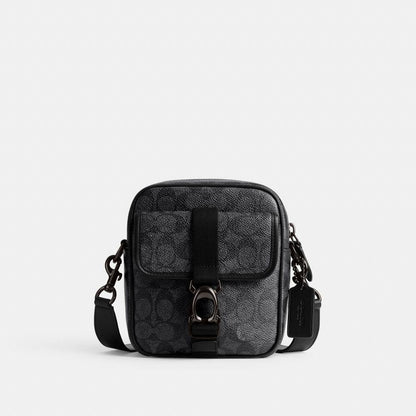 CK969-Beck Crossbody In Signature Canvas-Charcoal