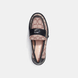 cl371-Leah Loafer In Signature Jacquard-Cocoa/Black