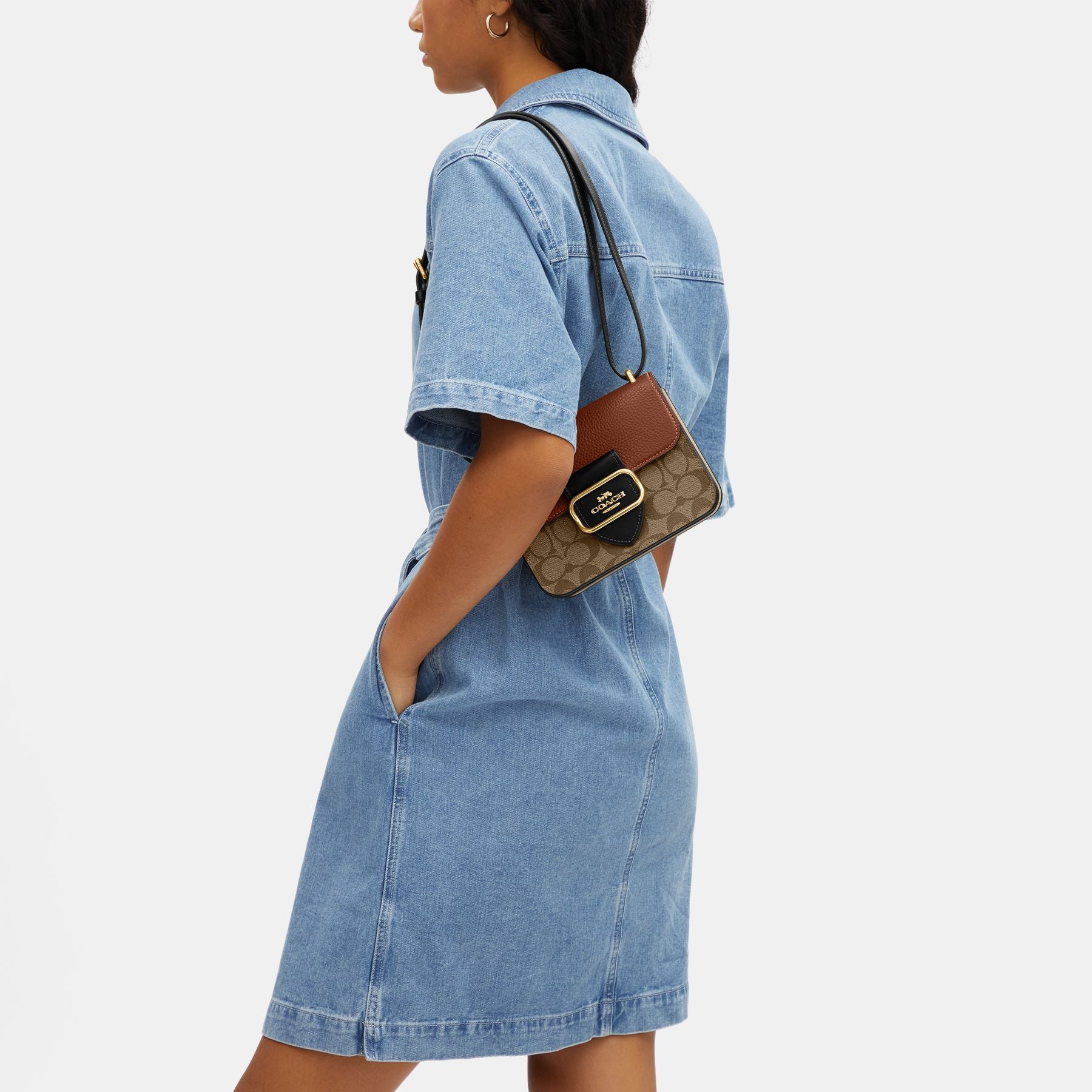 CL462-Coach Morgan Square Crossbody Colorblock Signature