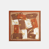 29CM039-Tabby Printed Silk Square-Burnished Amber