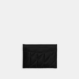 cm434-Essential Card Case With Pillow Quilting-B4/Black