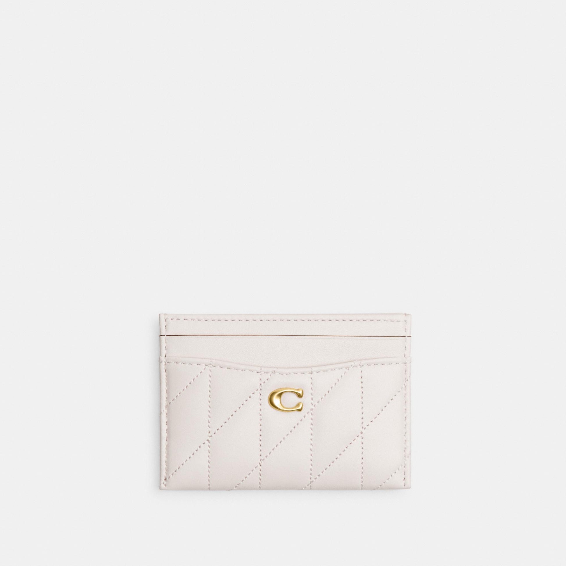 CM434-Essential Card Case With Pillow Quilting-B4/Chalk