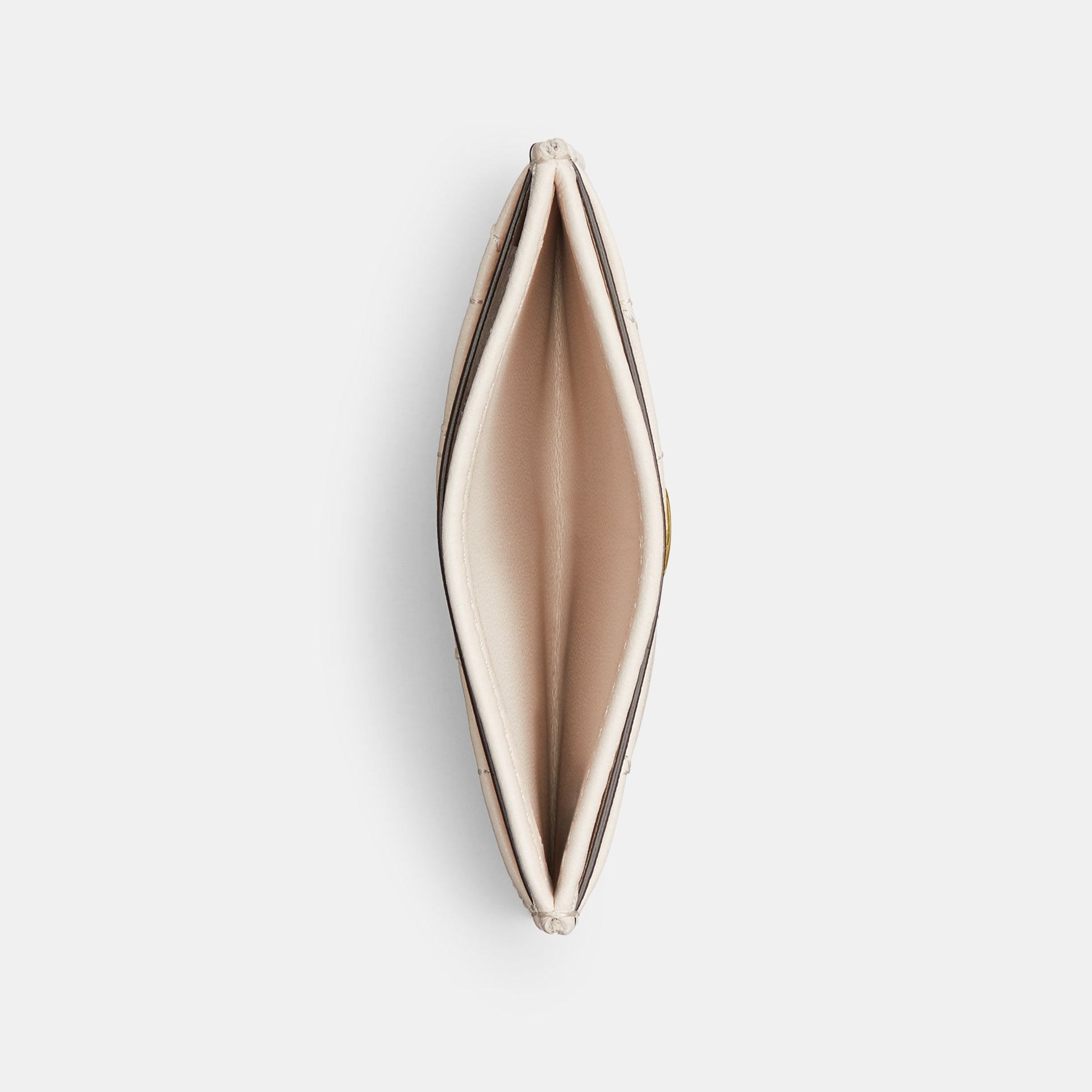 CM434-ESSENTIAL CARD CASE WITH PILLOW QUILTING-B4/CHALK