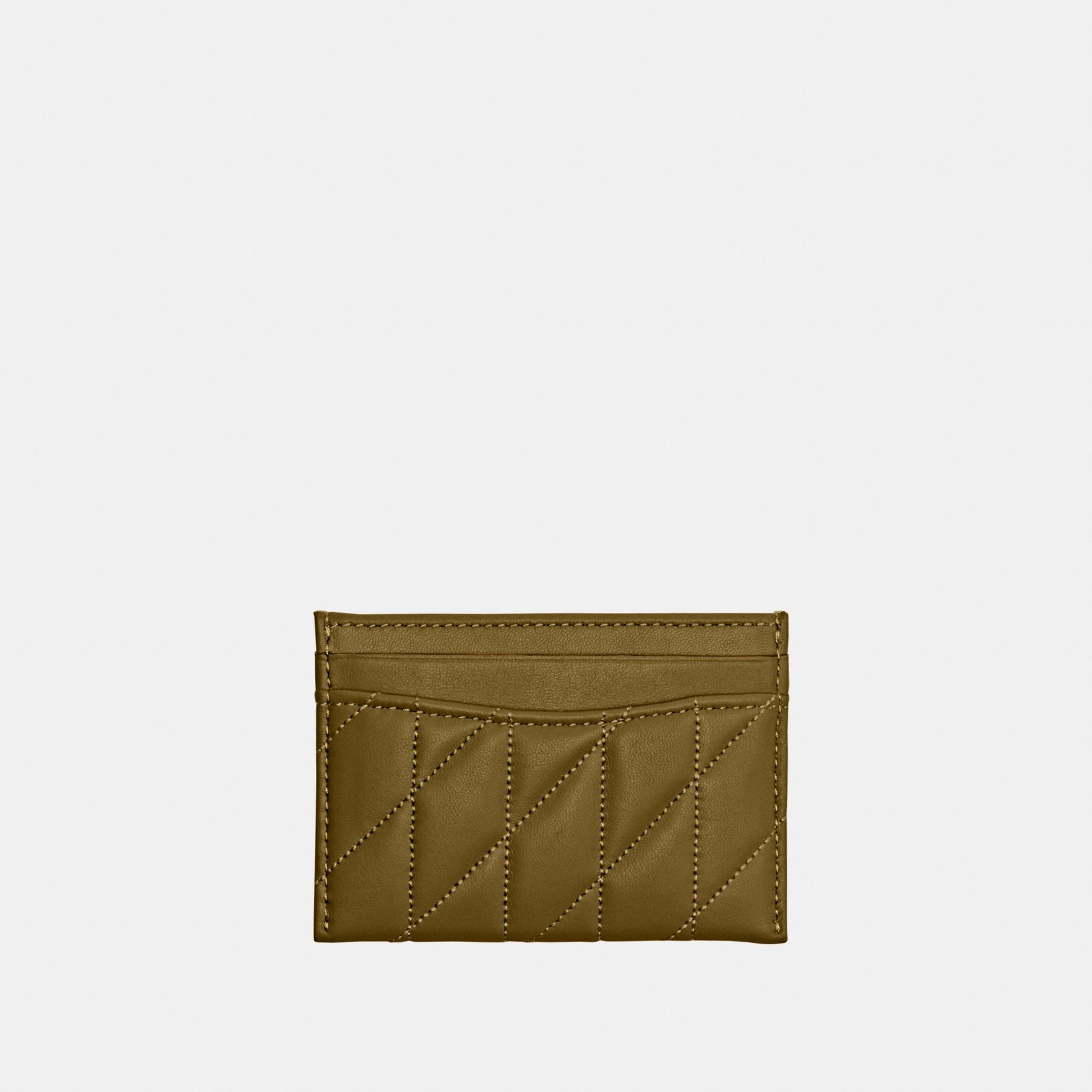 CM434-Essential Card Case with Pillow Quilting-B4/Muted Olive