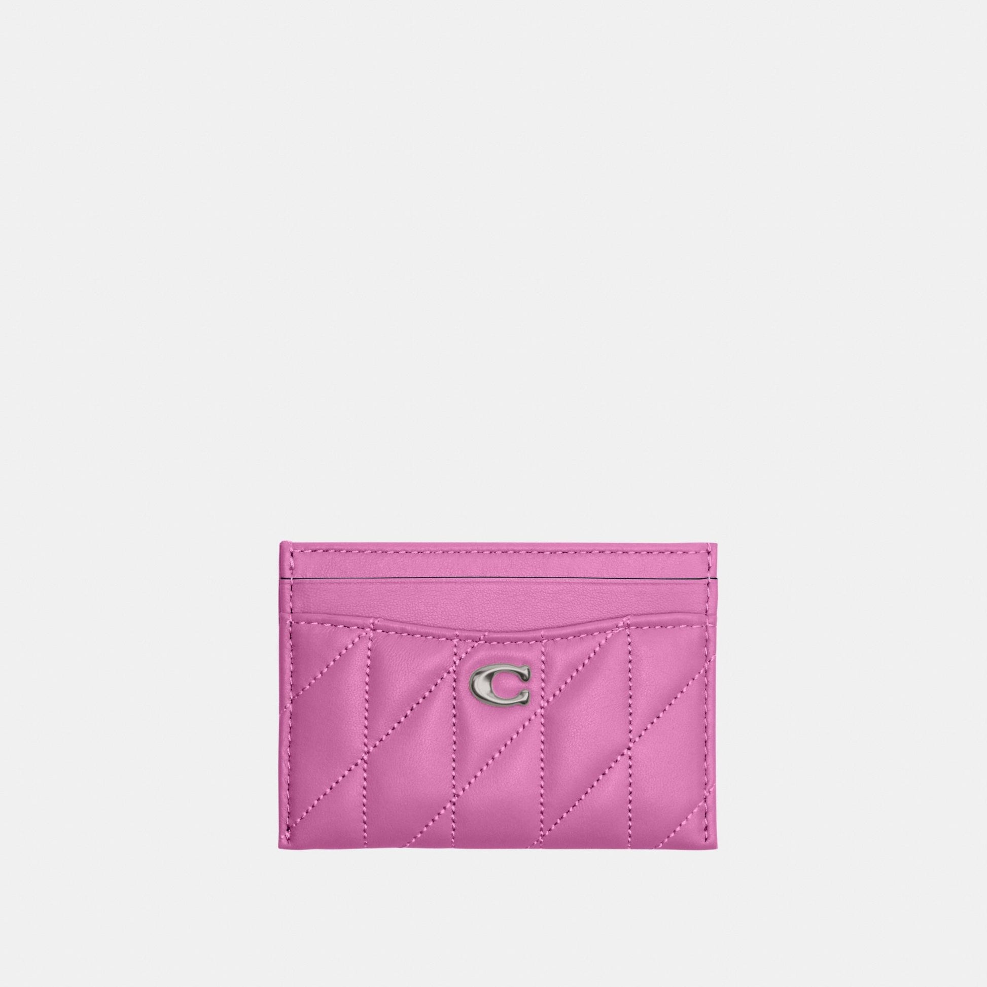CM434-Essential Card Case With Pillow Quilting-Lh/Fuchsia.