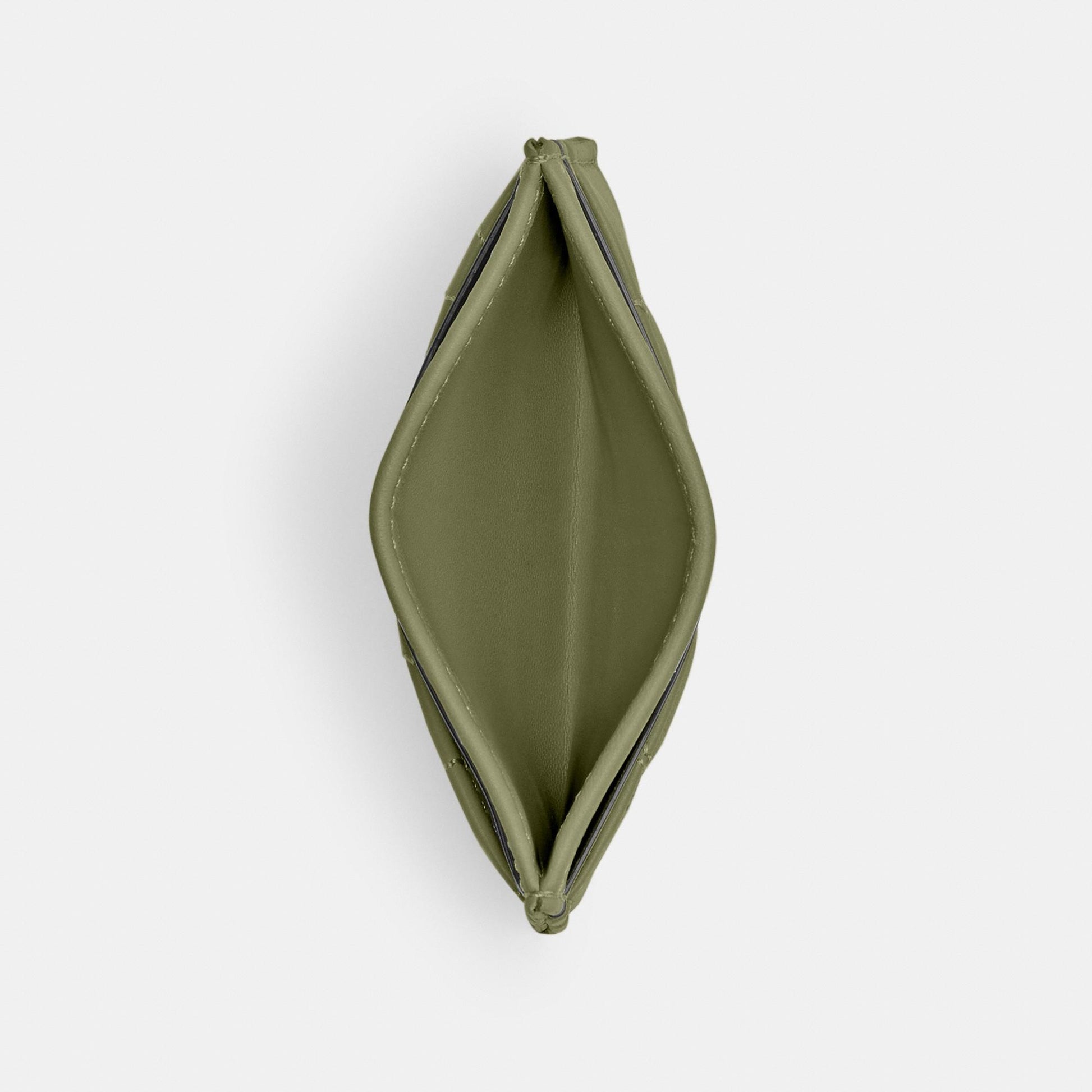 CM434-Essential Card Case with Pillow Quilting-Lh/Moss