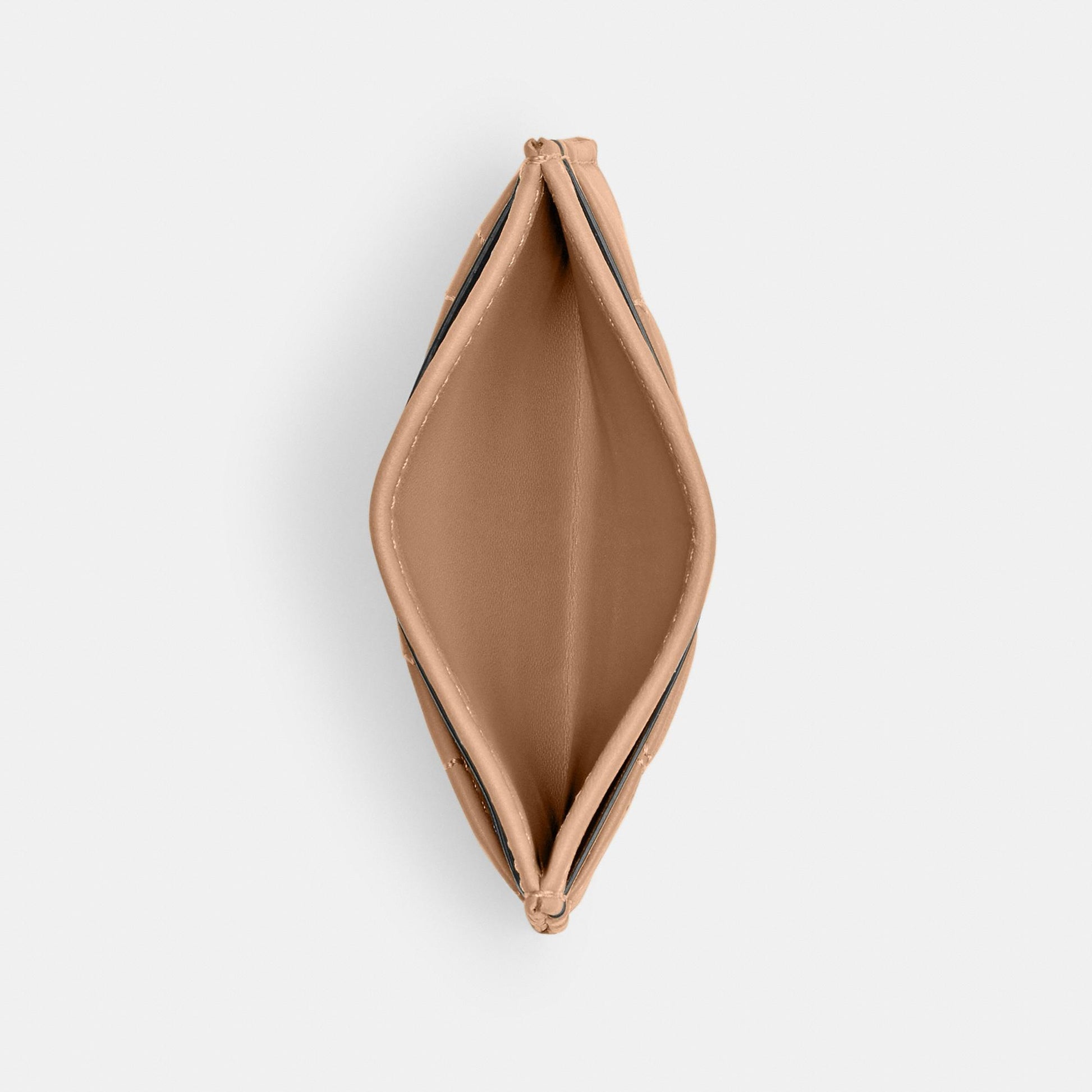 CM434-Essential Card Case with Pillow Quilting-Lh/Buff