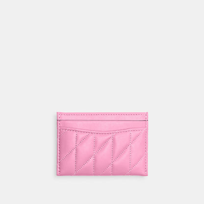 CM434-Essential Card Case With Pillow Quilting-Lh/Vivid Pink