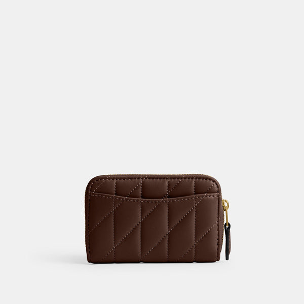 Small Zip Around Card Case With Pillow Quilting