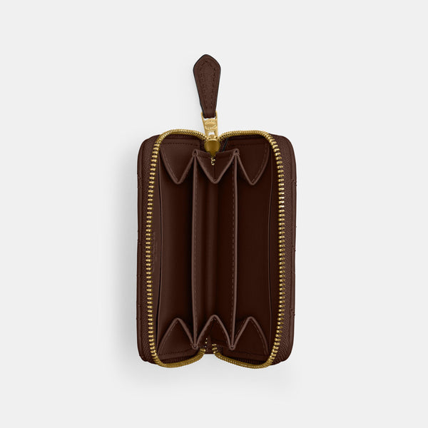 Small Zip Around Card Case With Pillow Quilting