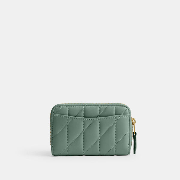 Small Zip Around Card Case With Pillow Quilting